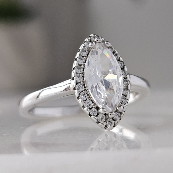 Charmed Aroma marquise ring, 925 Sterling Silver Classic Ring - Picture 1 of 3